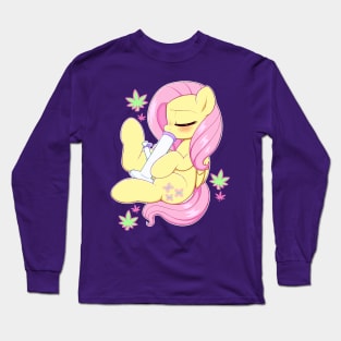 Stoner Fluttershy Long Sleeve T-Shirt